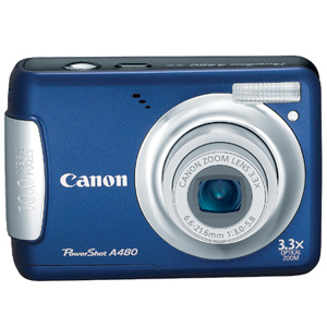 Canon PowerShot A480 Blue Digital Camera