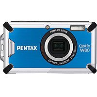 Pentax Optio W80 Blue Digital Camera  12 1MP  5x Opt  SDHC Card Slot