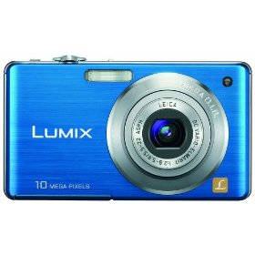 Panasonic Lumix DMC-FS7 Blue Digital Camera  10 1MP  4x Opt  MMC SD SDHC Card Slot
