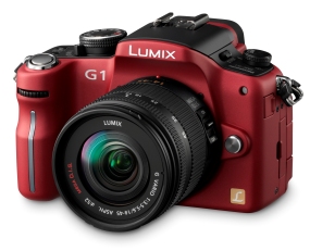 Panasonic Lumix DMC-G1 Red SLR Digital Camera Kit w 14-45mm Lens  12 1MP  SD SDHC Card Slot