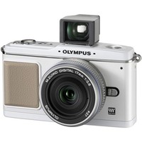 Olympus E-P1 Silver SLR Digital Camera Kit w  17mm Lens  12 3MP  SDHC Card Slot
