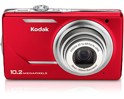 Kodak EasyShare M380 Red Digital Camera  10 2MP  5x Opt  SD SDHC Card Slot
