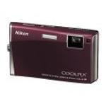 Nikon Coolpix S60 Burgundy Digital Camera  10MP  5x Opt  SD SDHC Card Slot