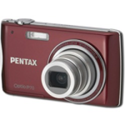 Pentax Optio P70 Red Digital Camera  12MP  4x Opt  SDHC Card Slot