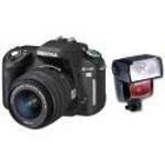 Pentax K100D SLR Digital Camera w  AF-360FGZ Flash Kit  6 1MP  SD Card Slot