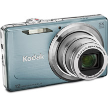 Kodak M381 Digital Camera  12 2MP  5x Zoom  Blue Gray
