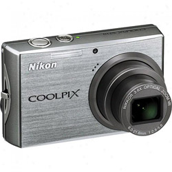 Nikon Coolpix S710 Silver Digital Camera  14 5MP  6-21 6mm  4352x3264  3 6x Opt  42MB Internal Memory  SD SDHC MMC Card Slot