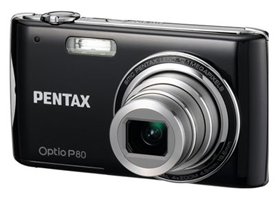 Pentax Optio P80 Black Digital Camera  12 1MP  4x Opt  SDHC Card Slot