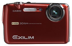 Casio Exilim EX-FS10 Red Digital Camera  9 1MP  3x Opt  SD SDHC Card Slot