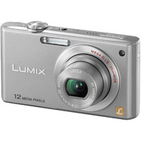 Panasonic Lumix DMC-FX48S Silver Digital Camera  12 1MP  5x Opt  MMC SD Memory Card SDHC Card Slot