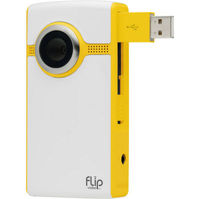 Flip Video Ultra 4GB Flash Drive Camcorder - Yellow  2x Dig  2  LCD
