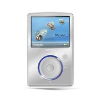 SanDisk Sansa Fuze 8GB MP3 Player - Silver  Internal Hard Drive  microSDHC Card  FM Tuner  24 Hours