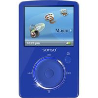 SanDisk Fuze 4GB MP3 Player - Blue  Internal Flash Drive  FM Tuner  24 Hours