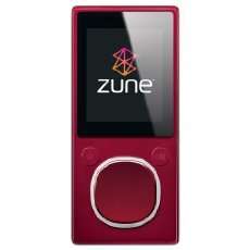 Microsoft Zune 2nd Generation 80GB Media Player - Red  Internal Hard Drive  FM Tuner