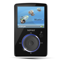 SanDisk Sansa Fuze 2GB Black MP3 Player  1 9  LCD  Flash Drive  FM Tuner  5 Hours Video  24 Hours Audio