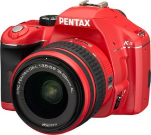 Pentax K-x Red SLR Digital Camera Kit w  18-55mm Lens  12 4MP  SDHC Card Slot
