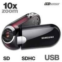 Samsung SMX-C10 SDHC Card Camcorder  10x Opt  1200x Dig  2 7  LCD