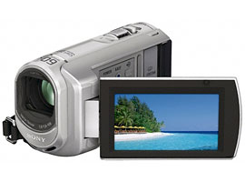 Sony DCR-SX40E  PAL  4GB Memory Stick Handycam Camcorder with 60x Optical Zoom  2000x Digital Zoom and 2 7  Touch Panel LCD Screen - Silver