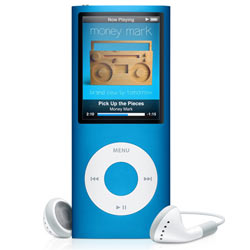 Apple iPod nano 16GB Blue MP3 Player  2 2  LCD  Flash Drive  5 Hours Video  24 Hours Audio