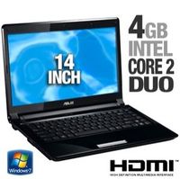Asus UL80VT-A1 Notebook  1 3GHz Intel Core 2 Duo Mobile SU7300  4GB DDR3  320GB HDD  DVD  RW DL  Windows 7 Home Premium  14  LCD