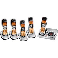 Uniden DECT1580-5 Silver Cordless Phone  DECT 6 0  Answering Machine  Caller ID