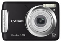 Canon PowerShot A480 Digital Camera  10MP  3 3x Zoom  Black