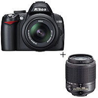 Nikon D3000 Digital Camera with 55-200mm lens